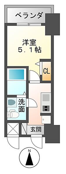 アリビオ立花II 1006｜兵庫県尼崎市立花町１丁目(賃貸マンション1K・10階・19.14㎡)の写真 その2