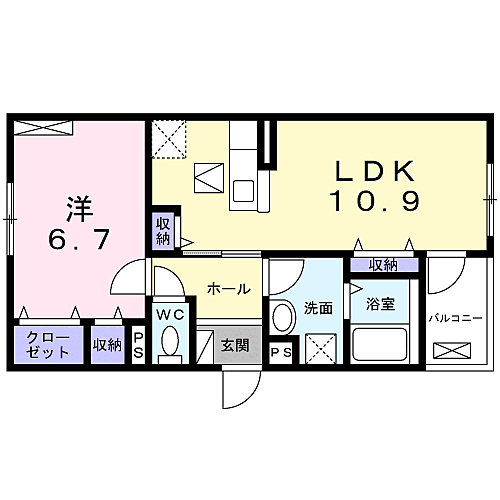 モデルノ　ケマ 103｜兵庫県尼崎市瓦宮１丁目(賃貸アパート1LDK・1階・44.72㎡)の写真 その2
