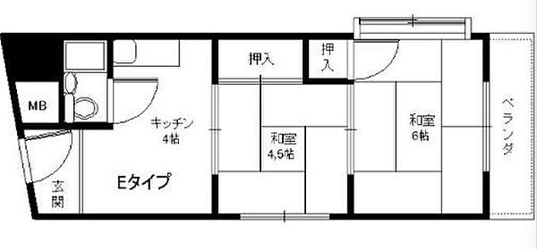 グレストハイツ 301｜兵庫県尼崎市立花町１丁目(賃貸マンション2DK・3階・32.72㎡)の写真 その2