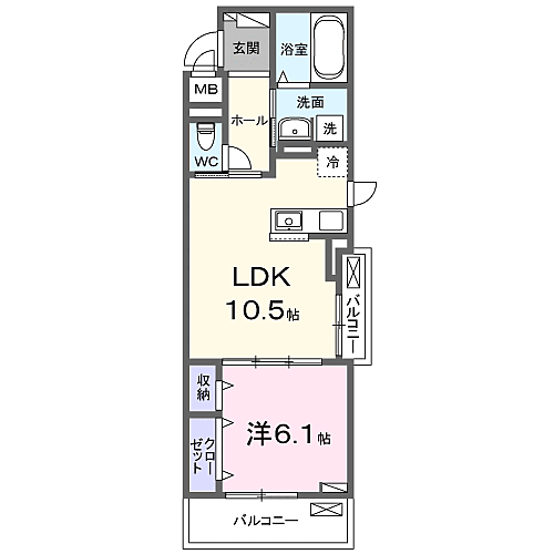 パルク大西 201｜兵庫県尼崎市大西町３丁目(賃貸アパート1LDK・2階・41.88㎡)の写真 その2