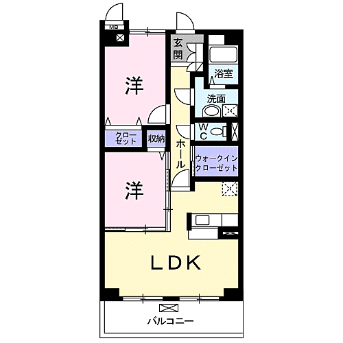 グランツトマツ 102｜兵庫県尼崎市富松町３丁目(賃貸マンション2LDK・1階・60.17㎡)の写真 その2