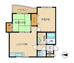 ディオブローネ1 203 ｜ 兵庫県尼崎市東難波町３丁目（賃貸マンション2LDK・2階・44.53㎡） その2