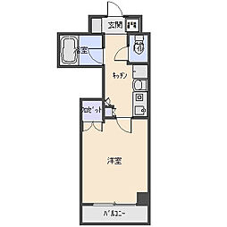 パークアベニュー鹿沼 1Kの間取図画像