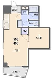 スペースタウン ワンルームの間取図画像