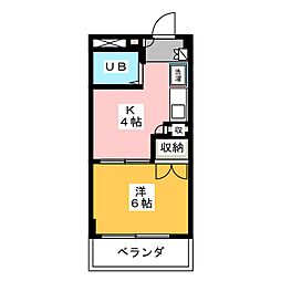 ヴィラグランデッツァ 1Kの間取図画像