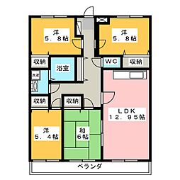 パストラルピア 4LDKの間取図画像