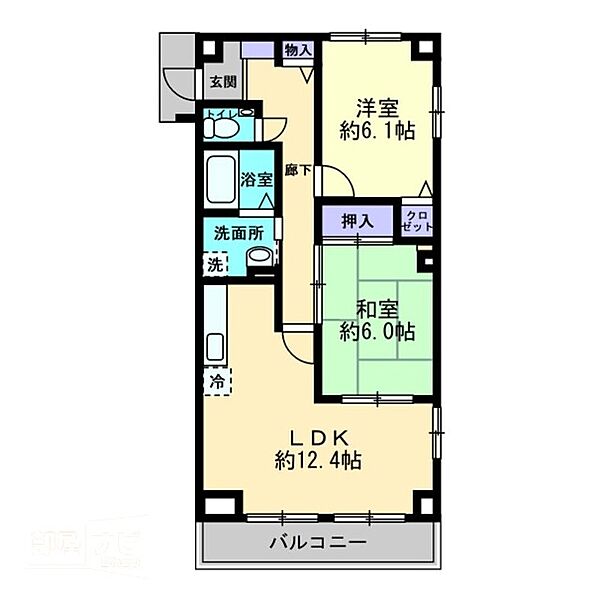 フィネス陣屋西 207｜愛媛県西条市明屋敷(賃貸アパート2LDK・2階・59.06㎡)の写真 その2