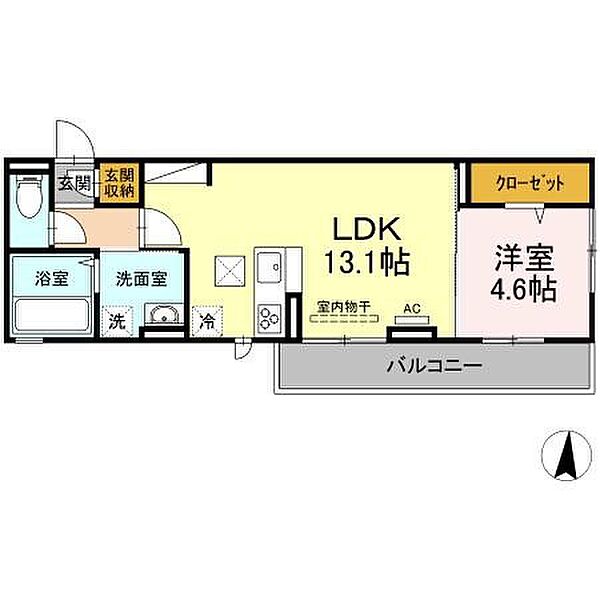 リヴェール中村 102｜愛媛県松山市中村4丁目(賃貸アパート1LDK・1階・43.60㎡)の写真 その2