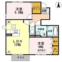 クレールＭ＆Ｍ B102 ｜ 愛媛県松山市久万ノ台（賃貸アパート2LDK・1階・60.34㎡） その2