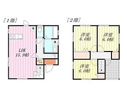 ラフィネタウン空港通 H ｜ 愛媛県松山市空港通2丁目（賃貸一戸建3LDK・1階・84.46㎡） その2