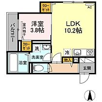 シュヴァル・ドゥーズ 302 ｜ 愛媛県松山市空港通1丁目（賃貸アパート1LDK・3階・38.11㎡） その2