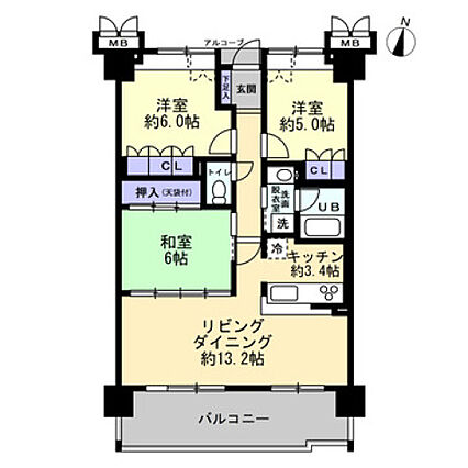 サーパス若水_間取り_0