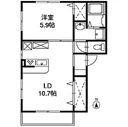 間取図画像 1LDK