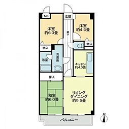 スカール西条 3LDKの間取図画像