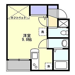 アルト生石 ワンルームの間取図画像