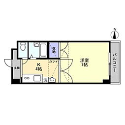 めいぷるどおり 1Kの間取図画像