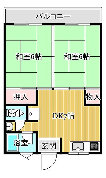 マンション宮下Ａ 101｜和歌山県日高郡日高町大字高家(賃貸アパート2DK・1階・43.06㎡)の写真 その2