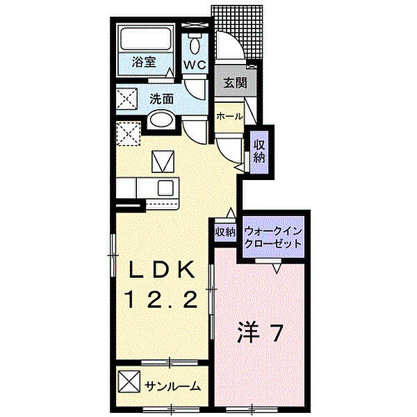 和歌山県御坊市藤田町吉田(賃貸アパート1LDK・1階・50.08㎡)の写真 その2