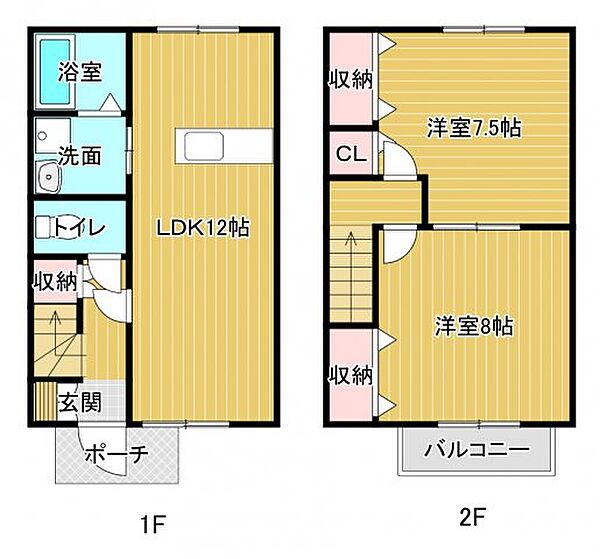 Y s HOUSE A103｜和歌山県御坊市湯川町財部(賃貸アパート2LDK・1階・66.20㎡)の写真 その2