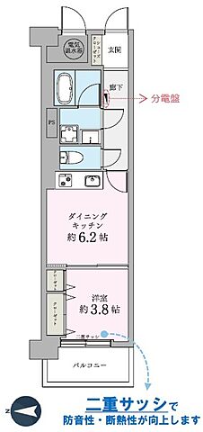 間取り コープ野村亀戸東棟 4階/415