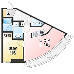 シーアイマンション鶴見 1LDKの間取図画像