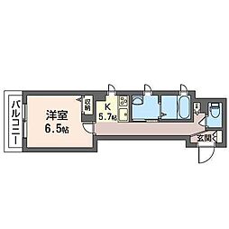 ペンディーオソプラ鶴見中央2 1Kの間取図画像