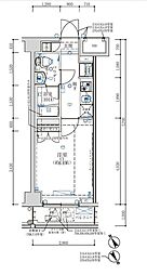 オーキッドレジデンス鶴見 1Kの間取図画像