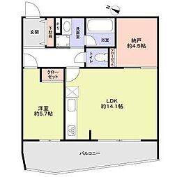 THE TAKASUNA KULTURCE 1SLDKの間取図画像