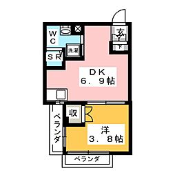 ビラオペラ 1DKの間取図画像