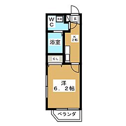 ルナ・アイル 1Kの間取図画像