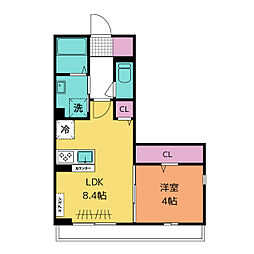 Hauoli湘南 1LDKの間取図画像