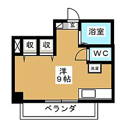 山口ビル ワンルームの間取図画像