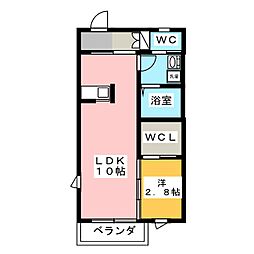 クラベジーナ 1LDKの間取図画像