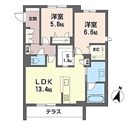 スピラーレ・マレ 1階2SLDKの間取り