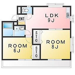 キャッスルM・T 2LDKの間取図画像