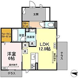 Vista Fuji 1LDKの間取図画像