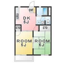 パークサイド洋光台 2DKの間取図画像