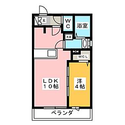 CITYHILLS 1LDKの間取図画像