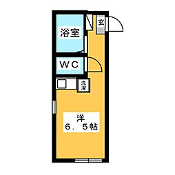 サンクレール中山 ワンルームの間取図画像