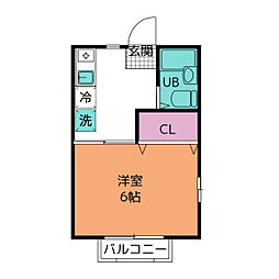 エステート長津田1 1Kの間取図画像