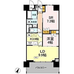 リーラ横浜川和町 1SLDKの間取図画像