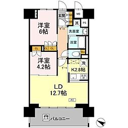 リーラ横浜川和町 2LDKの間取図画像