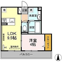 GrandeFare仲町台 1LDKの間取図画像