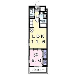 アークステラ 1LDKの間取図画像