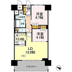 リーラ横浜川和町 2LDKの間取図画像