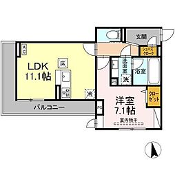 スリジエ 1LDKの間取図画像