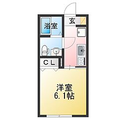 Ft-KAMOI flat(エフティカモイフラット) 1Kの間取図画像