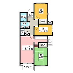 テラス都筑中央公園 3LDKの間取図画像