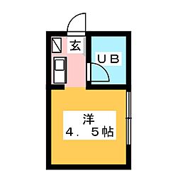 グレースヒル川和台 ワンルームの間取図画像