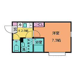フェリシア・追浜 1階1Kの間取り
